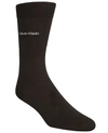 CALVIN KLEIN MEN'S GIZA COTTON FLAT KNIT CREW SOCKS