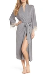 Natori Luxe Shangri-la Knit Robe In Gray/cocoon