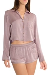 Midnight Bakery Cropped Sleep Top In Lilac