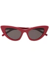 Saint Laurent New Wave 213 Lily Cat-eye Sunglasses In Red