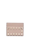 Valentino Garavani Rockstud Cardholder In Neutrals