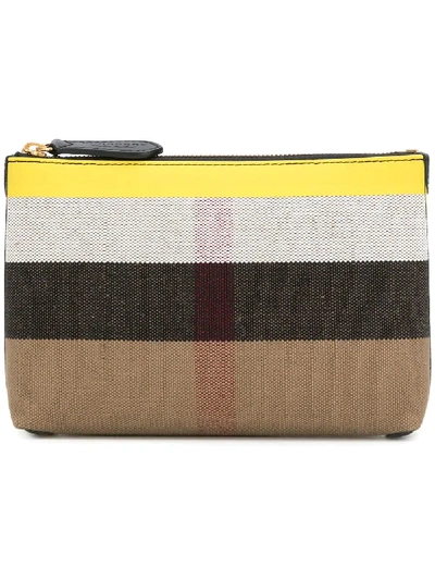 Burberry Check Zipped Pouch