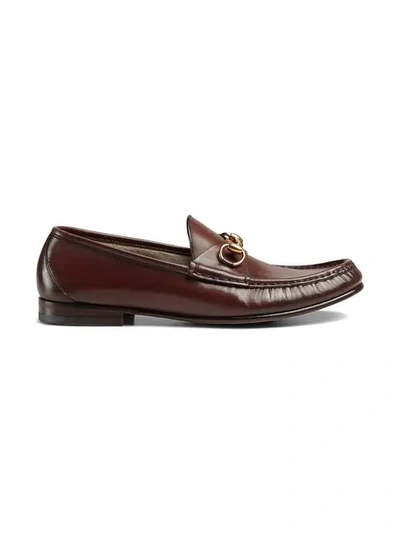 Gucci Brown 1953 Horesbit Leather Loafers