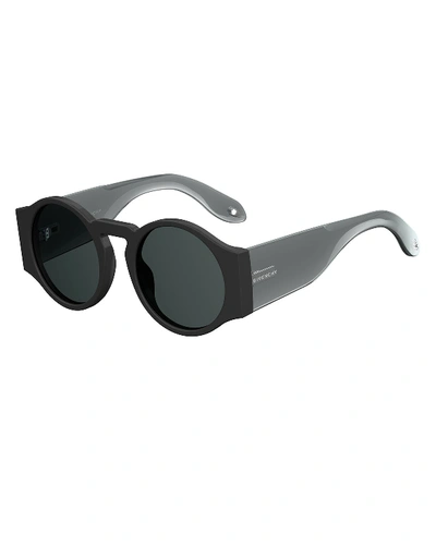 Givenchy Round Wrap-style Sunglasses In Black