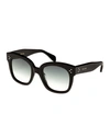 Celine Square Gradient Acetate Sunglasses In Black Pattern