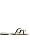 SAINT LAURENT flat sole woven sandals,4720640PS0012702968