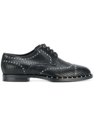 Dolce & Gabbana Studded Derby Shoes In Black