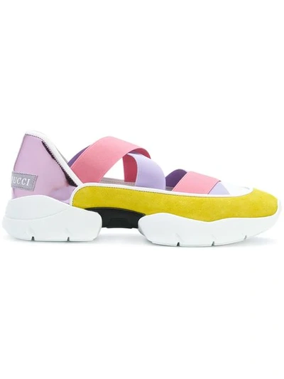 Emilio Pucci 30mm Suede & Elastic Sandal Sneakers In Multicolour