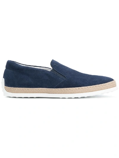 Tod's Espadrille Skate Shoes In Blue