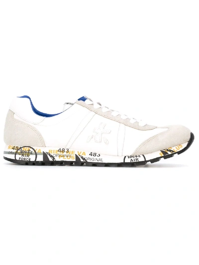 Premiata Lucy Sneaker In White Leather In Ghiaccio/bianco