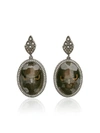 SEVAN BIÇAKÇI 18K YELLOW GOLD OWL FACE INTAGLIO MOONSTONE DIAMOND DROP EARRINGS,E117512180568