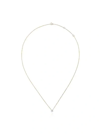 Rosa De La Cruz 18k Yellow Gold Single Diamond Necklace In Metallic