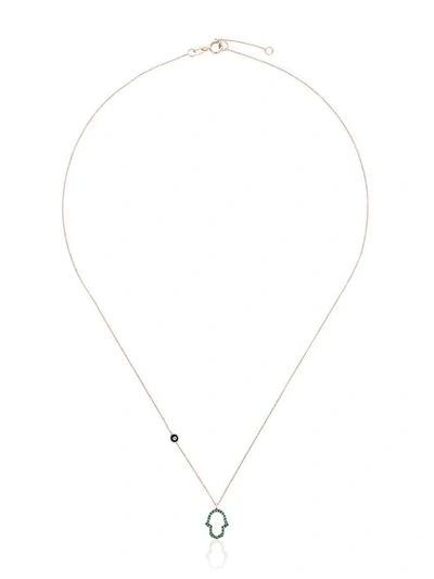 Alemdara 18k Rose Gold Hamra Didion Diamond Necklace - Metallic
