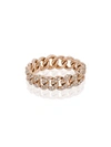 Shay 18k Rose Gold Mini Link Diamond Ring