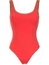 AMIR SLAMA GOLD-TONE TRIMMING SWIMSUIT,1018812400599