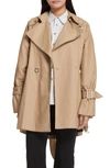 OPENING CEREMONY BONDED POPLIN TRENCH COAT,S18AGJ11090