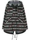 SACAI SLOGAN PRINT RAINCOAT,0357212700520