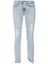 DONDUP DONDUP DISTRESSED CROPPED JEANS - BLUE,P692DS153DR15G12684016