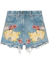 GUCCI EMBROIDERED DENIM SHORTS,502779XR95912562580