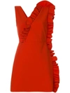 MSGM MSGM RUFFLED SHORT DRESS - RED,2441MDA0718410012703566