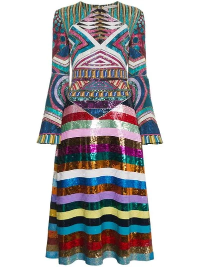 Mary Katrantzou Lark Sequin Embellished Dress In Multicolour
