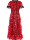 SALONI FLORAL EMBROIDERED MIDI DRESS,ANDIE180312658558