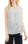 VINCE CAMUTO MIXED MEDIA TIE FRONT TOP,9128164