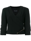 GIORGIO ARMANI WRAP FRONT CROPPED JACKET,WAG16T0A10112698565