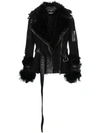 ALEXANDER MCQUEEN SUEDE AND SHEARLING BIKER JACKET,507770Q5HMR12485556