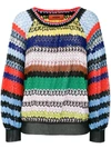 MISSONI STRIPED CROCHET-KNIT SWEATER,21009412691717