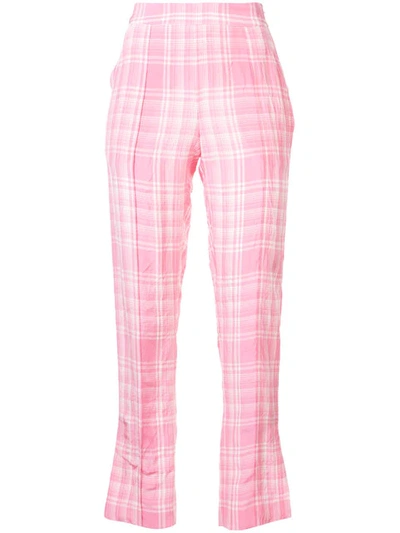 Rosie Assoulin Oboe Plaid Trousers - Pink