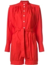 PHILOSOPHY DI LORENZO SERAFINI PHILOSOPHY DI LORENZO SERAFINI MANDARIN-COLLAR PLAYSUIT - RED,A0425213112695804