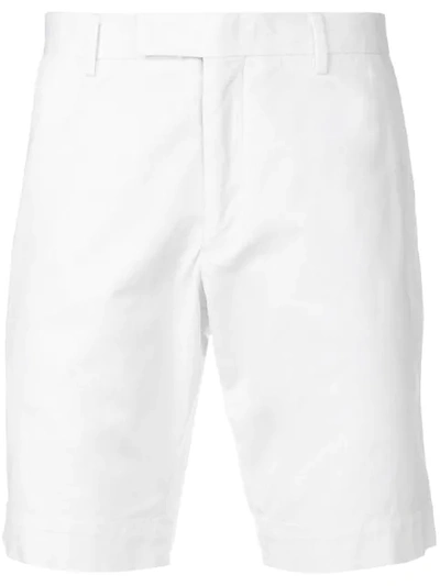 Polo Ralph Lauren White Cotton Twill Bermuda Shorts In Deckwash White