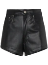 BLINDNESS BLINDNESS FAUX LEATHER SHORTS - BLACK,ST0112666575