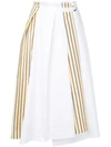JIL SANDER 侧身条纹中长半身裙,JDK120CJK050C12638912