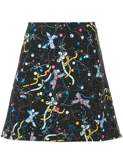 Romance Was Born Cosmos Bow Skirt In Black