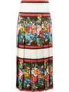GUCCI FLORAL PRINT PLEATED SKIRT,409370ZKP8212687287