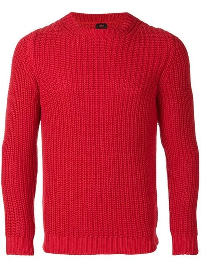 Mp Massimo Piombo Crew Neck Jumper In Red