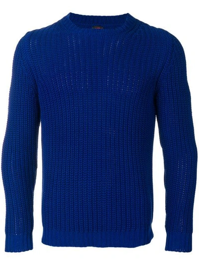 Mp Massimo Piombo Ribbed-knit Jumper - Blue