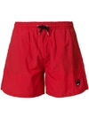Mcq By Alexander Mcqueen Mcq Alexander Mcqueen Swallow Patch Swim Trunks - Red In Red