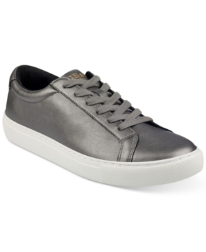 Guess Men's Barette Low-top Sneakers Men's Shoes In Silver | ModeSens