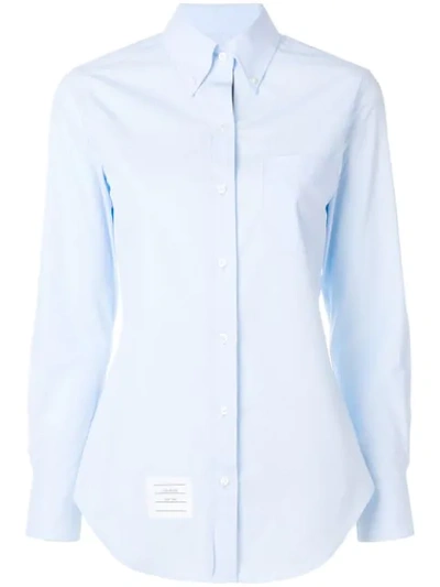 Thom Browne Button-down Slim Fit Shirt In Light Blue