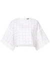ADAM LIPPES ADAM LIPPES EMBROIDERED CROPPED T-SHIRT - WHITE,S18111CS12603950