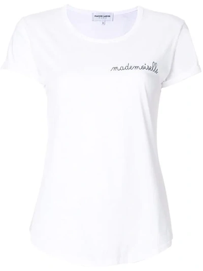 Maison Labiche Cherie Embroidered Cotton Jersey T-shirt In White