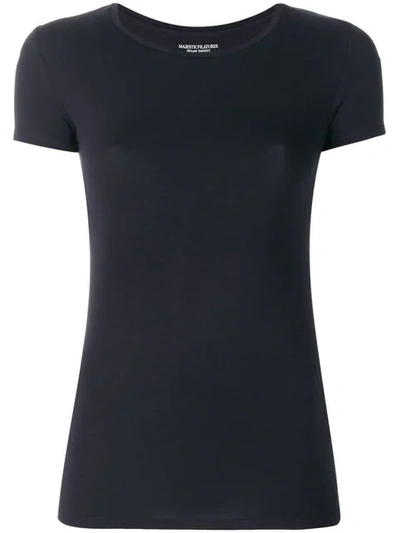 Majestic Round Neck T In Blue