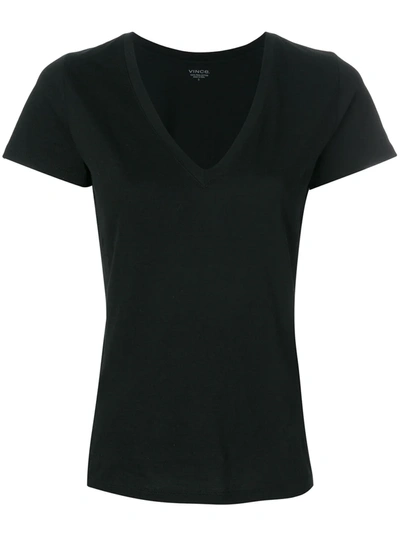 Vince V-neck Top In Black