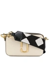 Marc Jacobs The Snapshot Coated Leather Camera Bag In White