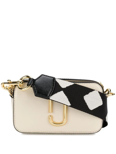 Marc Jacobs The Snapshot Coated Leather Camera Bag In White