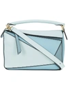 Loewe Mini Puzzle Calfskin Leather Crossbody Bag - Blue