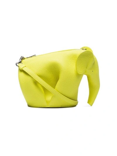 Loewe Suede Anagram Crossbody Bag In Yellow&orange
